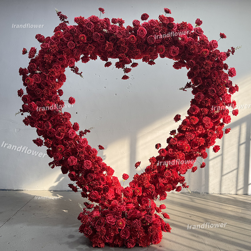 Wedding Arch Flower - Красные искусственные цветы в форме арки