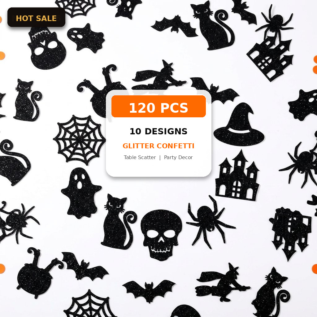 Хэллоуинские конфетти, 120 шт. – обзор и цена Papercraft Supply Confetti